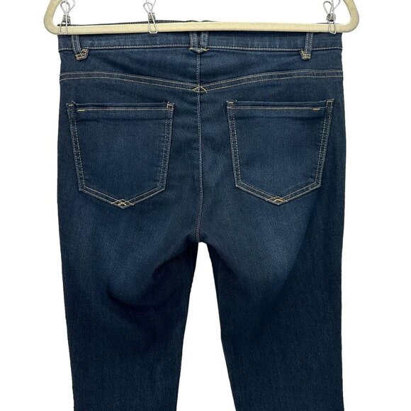 Democracy Ab Technology Distressed Dark Denim Skinny Jeans Womens 4 - Picture 5 of 9